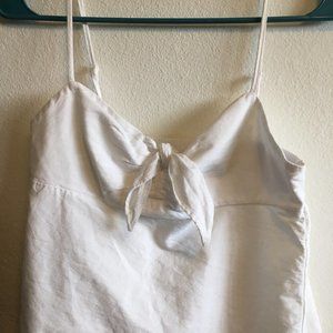 Brandy Melville White Tie Front Tank